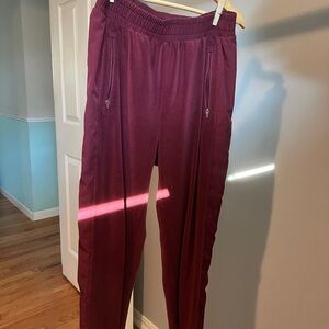 ZYIA Active Fleece Maroon Joggers